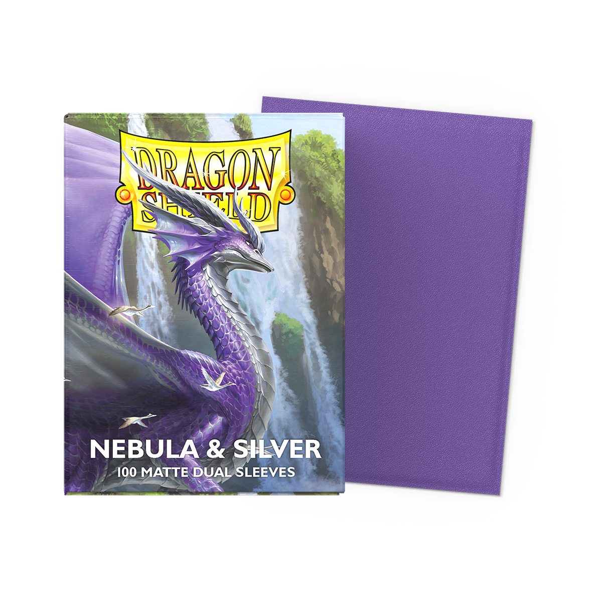 Dragon Shield - DS - Standard Dual Sleeves: Nebula & Silver [Matte] (100 Count)
