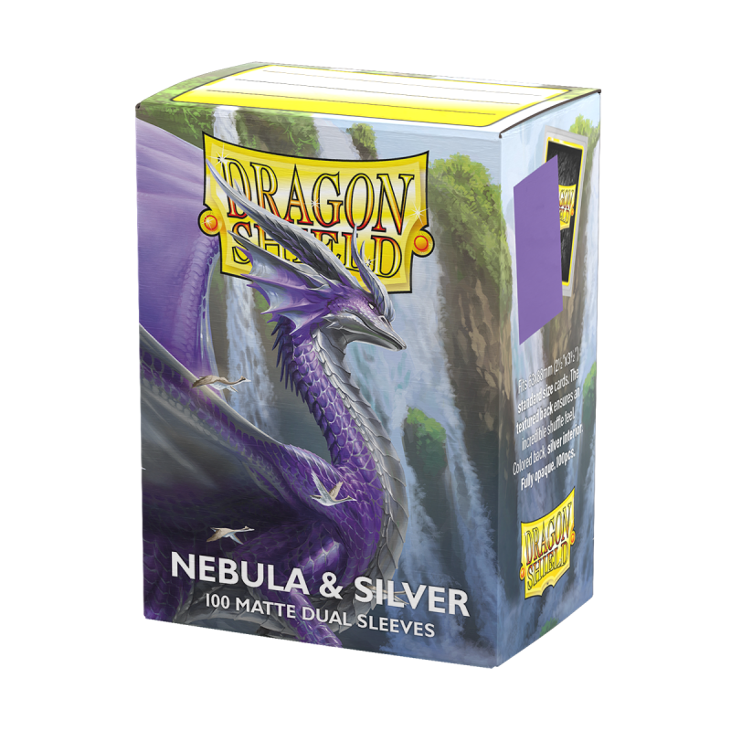 Dragon Shield - DS - Standard Dual Sleeves: Nebula & Silver [Matte] (100 Count)